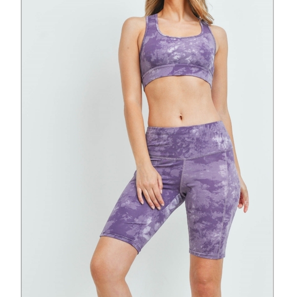 IT MRINO Purple Tie Dyed Athleisure Set - Picture 5 of 5